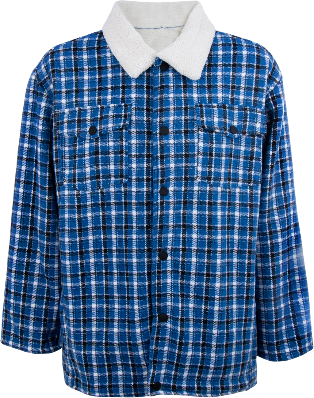 Sobrecamisa Cuadros Azul Interior Sherpa Caballero