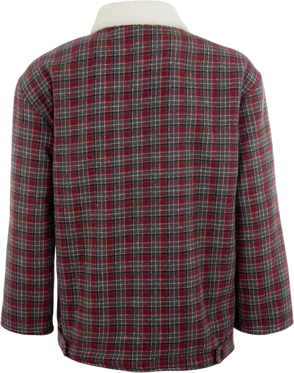 Sobrecamisa Cuadros Rojo con Gris Interior Sherpa Caballero