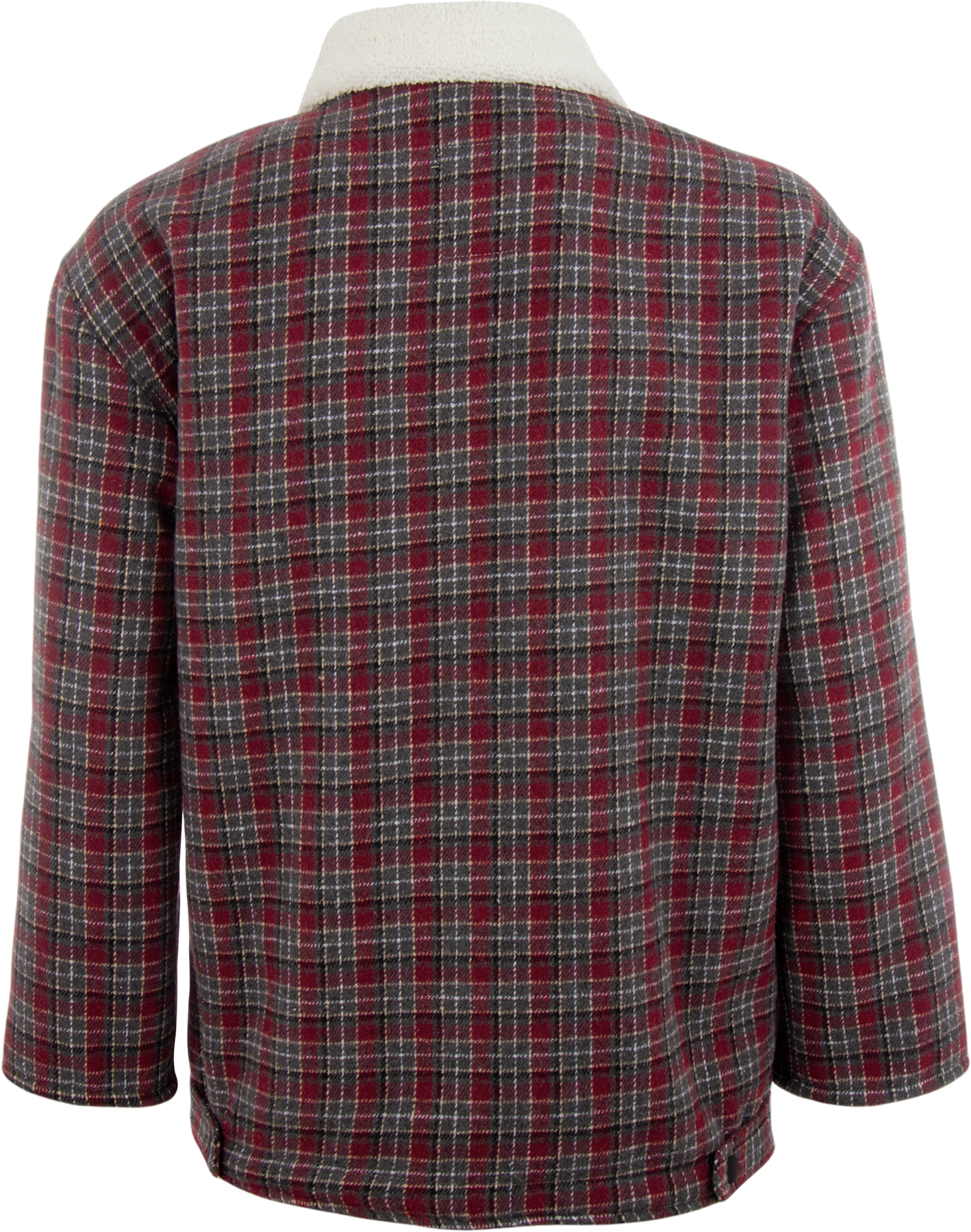 Sobrecamisa Cuadros Rojo con Gris Interior Sherpa Caballero
