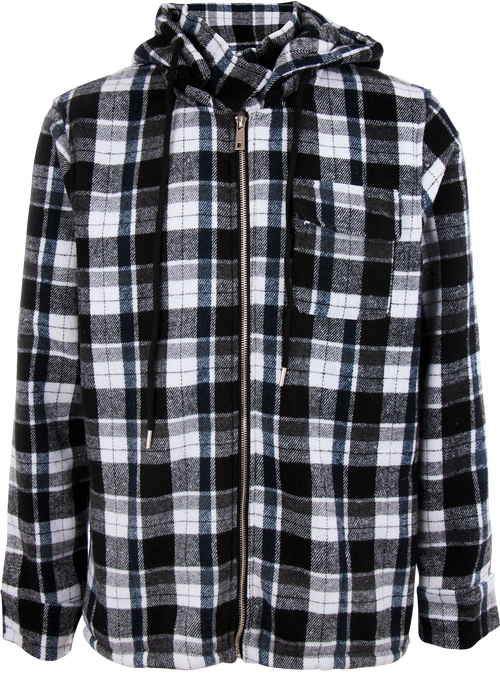 Sobrecamisa Cuadros con Gorro Interior Sherpa Caballero