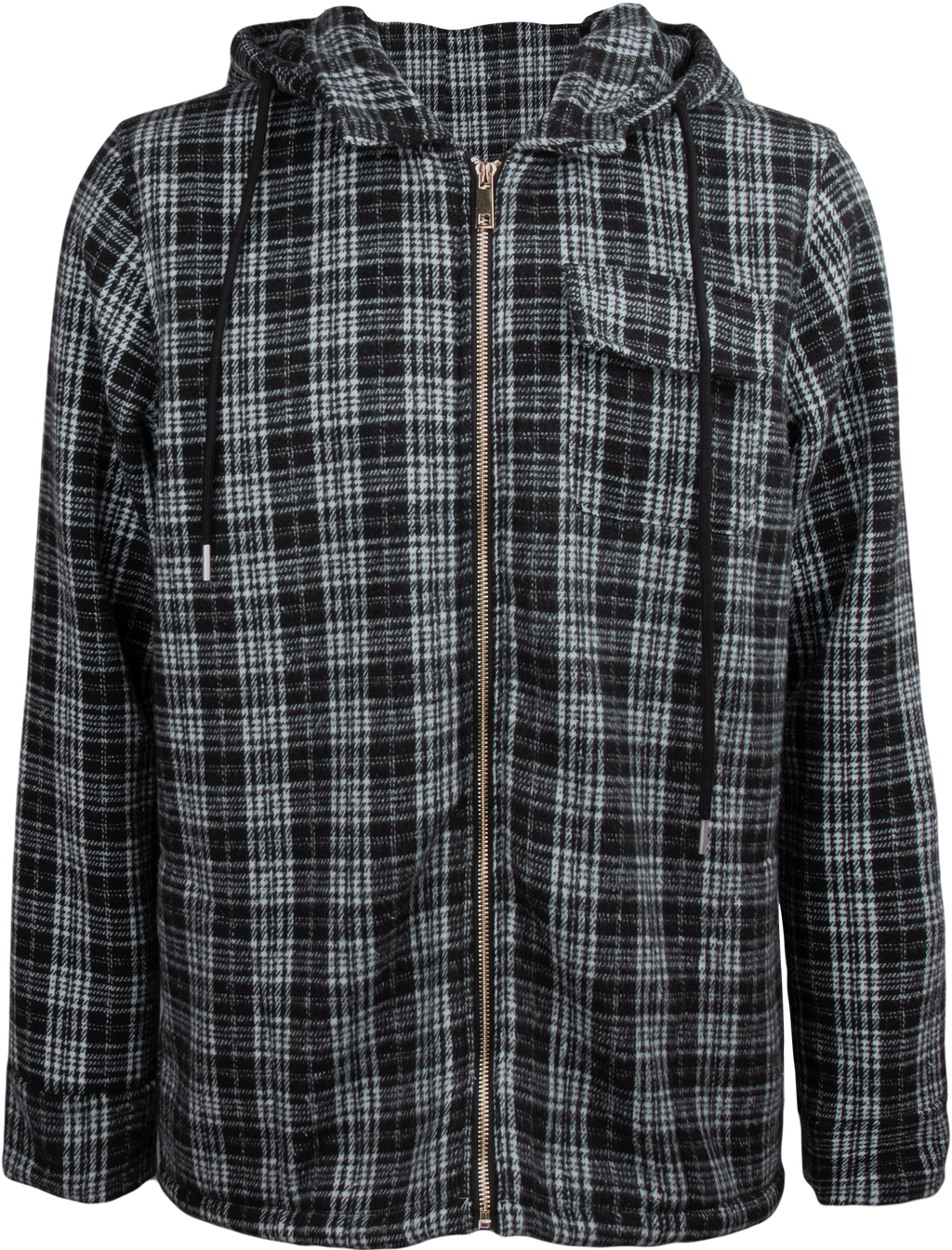 Sobrecamisa Cuadros con Gorro Interior Sherpa Caballero