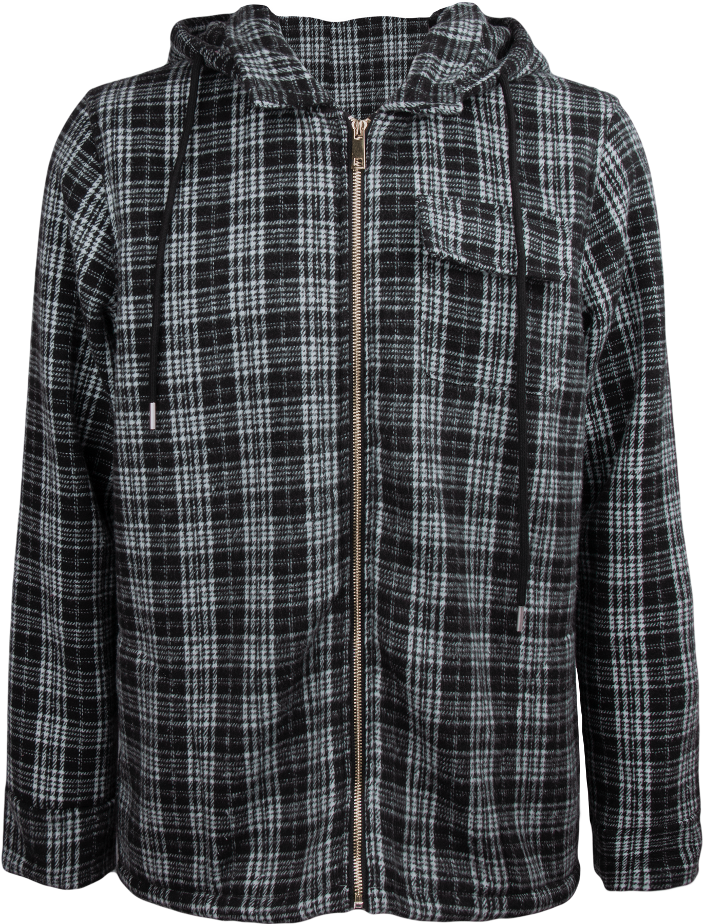 Sobrecamisa Cuadros con Gorro Interior Sherpa Caballero