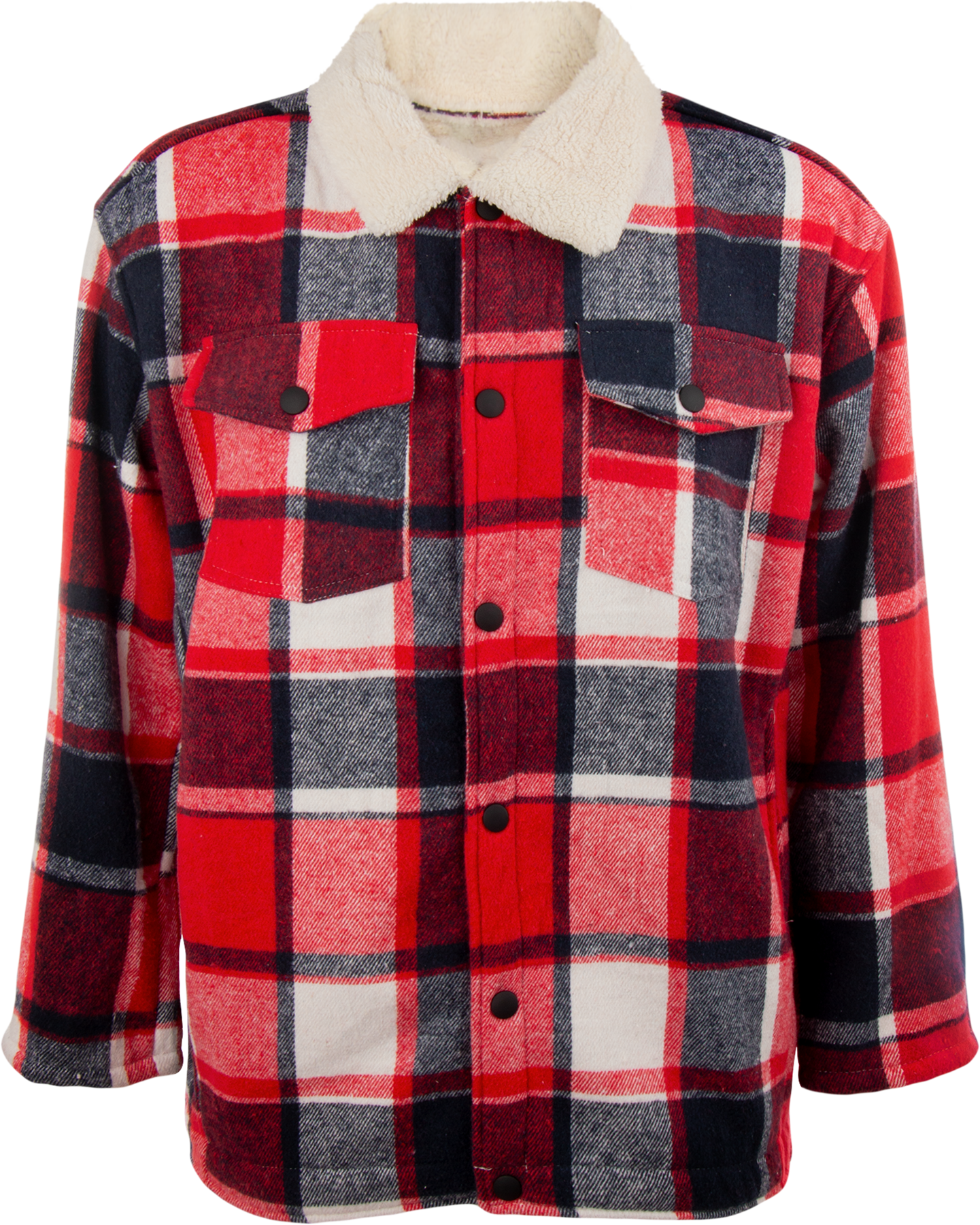 Sobrecamisa Cuadros Rojo Interior Sherpa Caballero