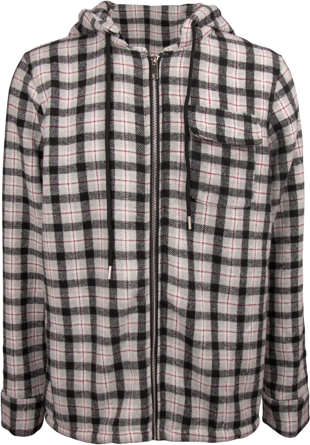 Sobrecamisa Cuadros con Gorro Interior Sherpa Caballero