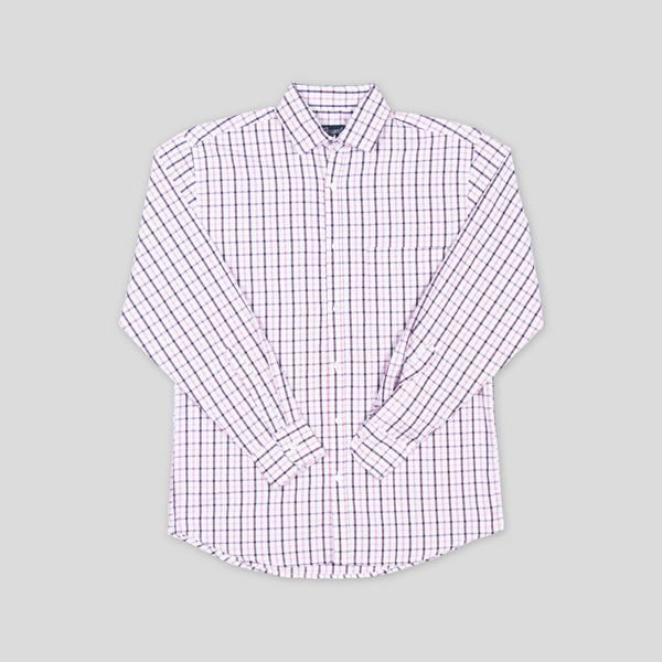 Camisa Casual Ml Cuadro Grande