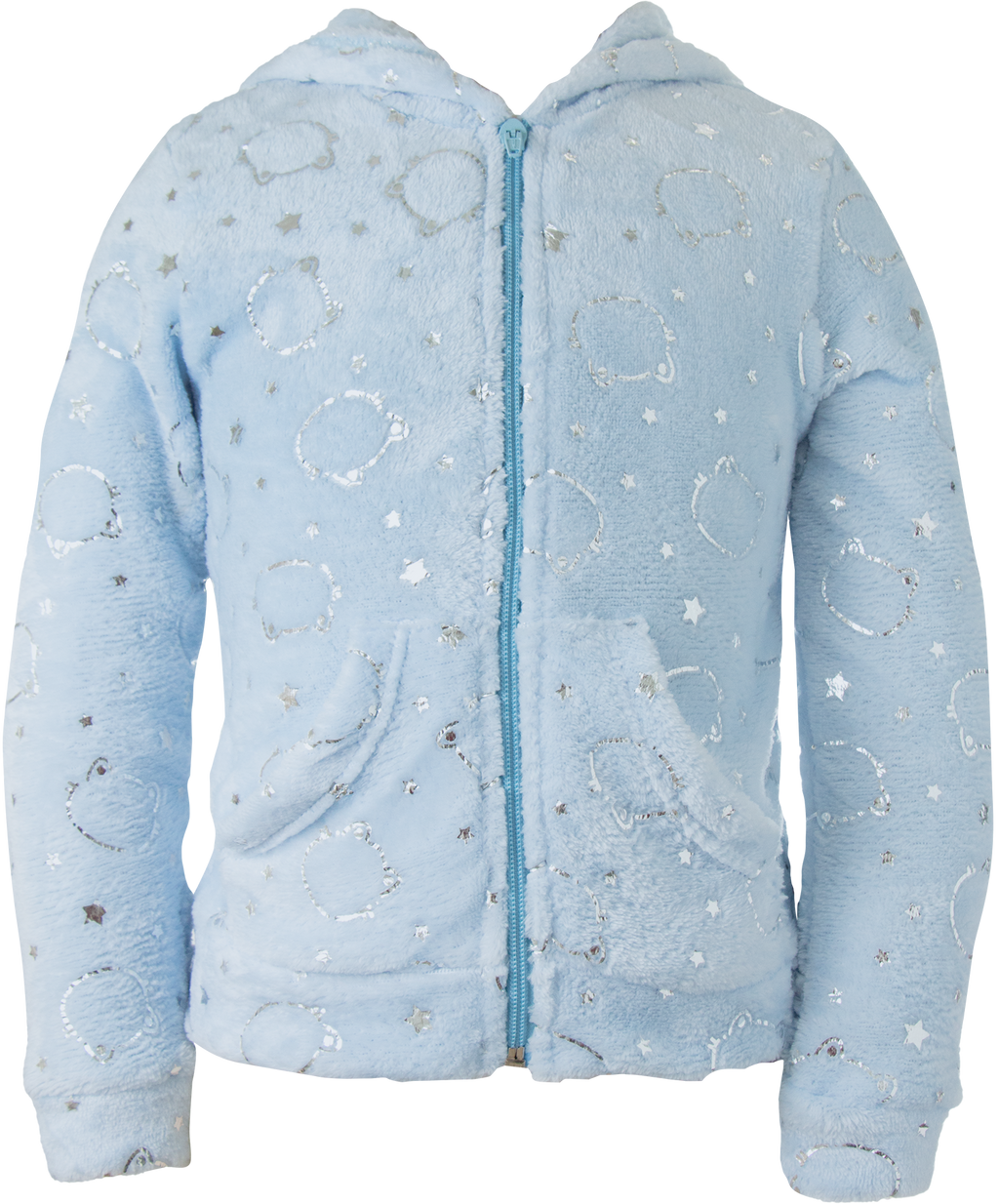 Sudadera Abierta Estampada con Gorro para Niña