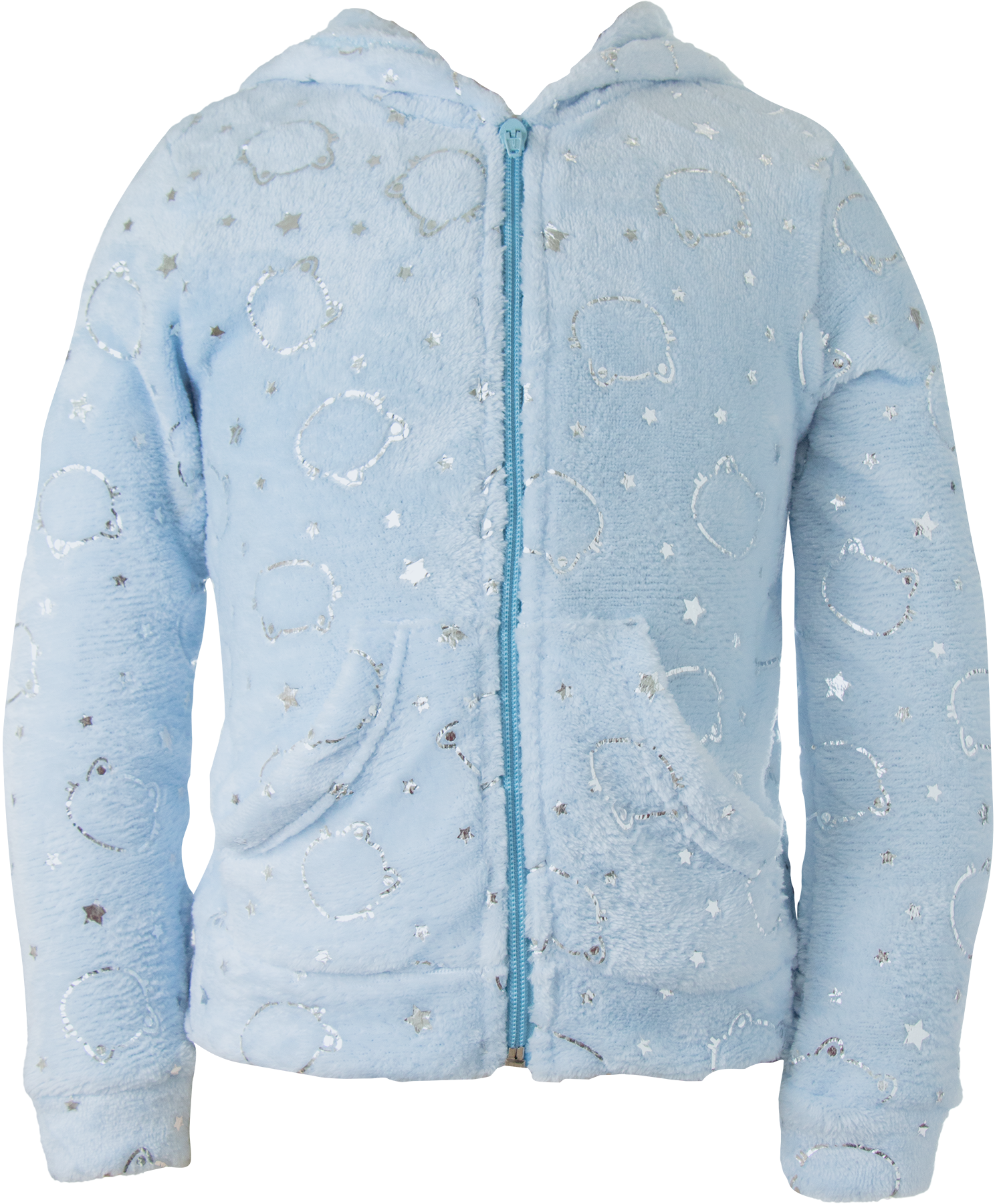 Sudadera Abierta Estampada con Gorro para Niña