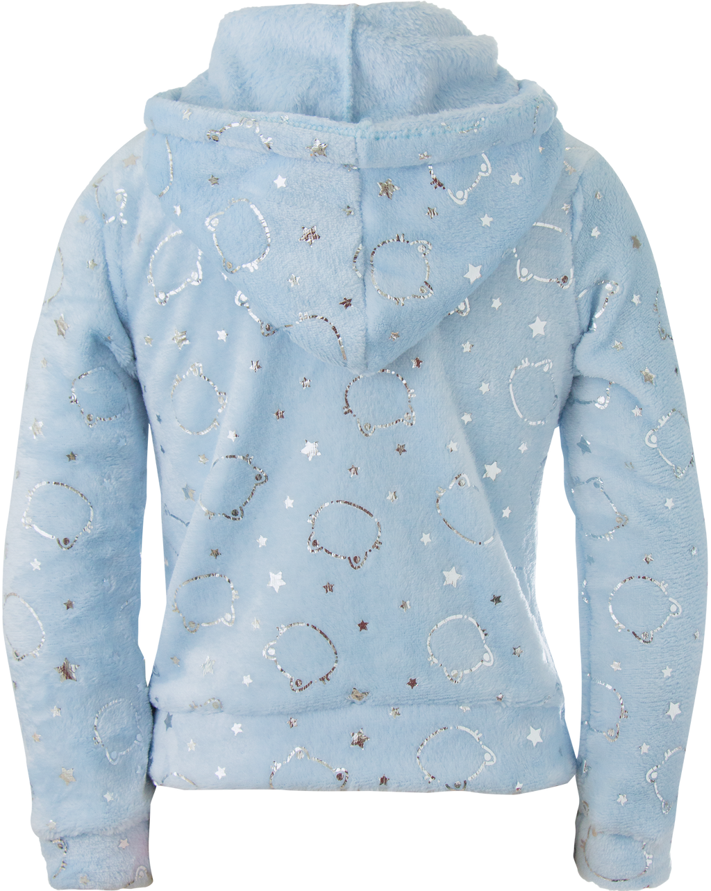 Sudadera Abierta Estampada con Gorro para Niña