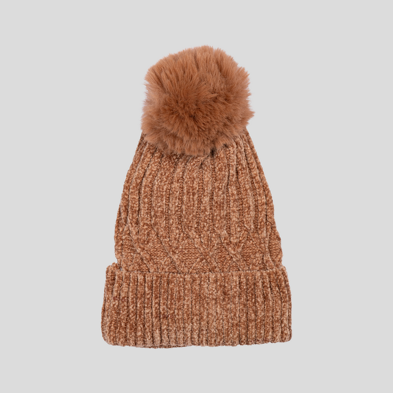 Gorro Chenille Ponpon