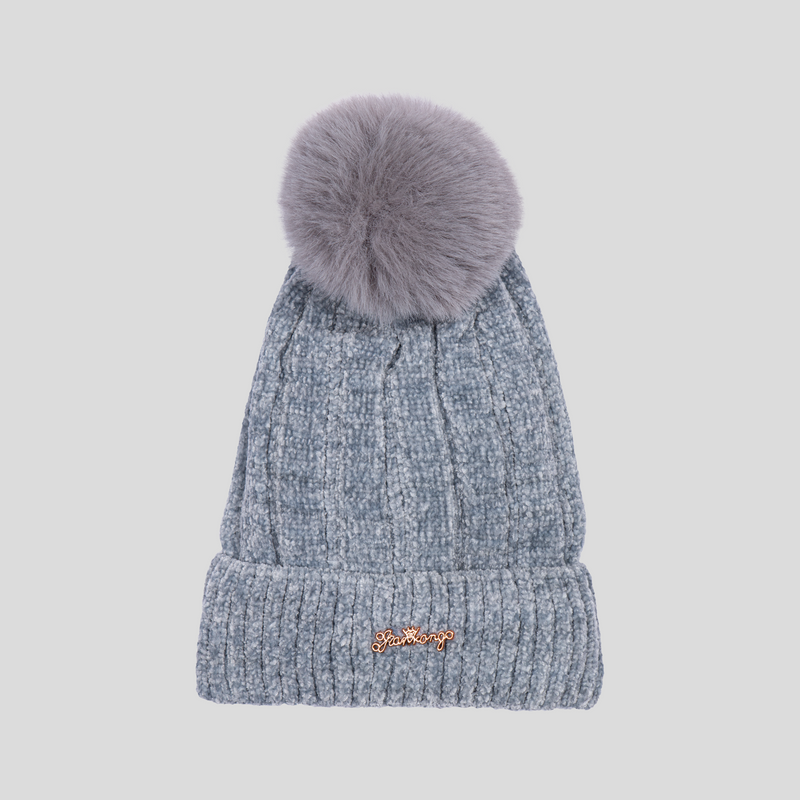 Gorro Chenille Ponpon