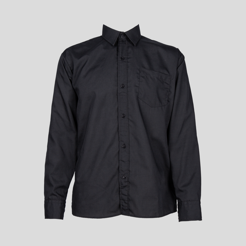 CAMISA LISA NEGRO CH PARA HOMBRE