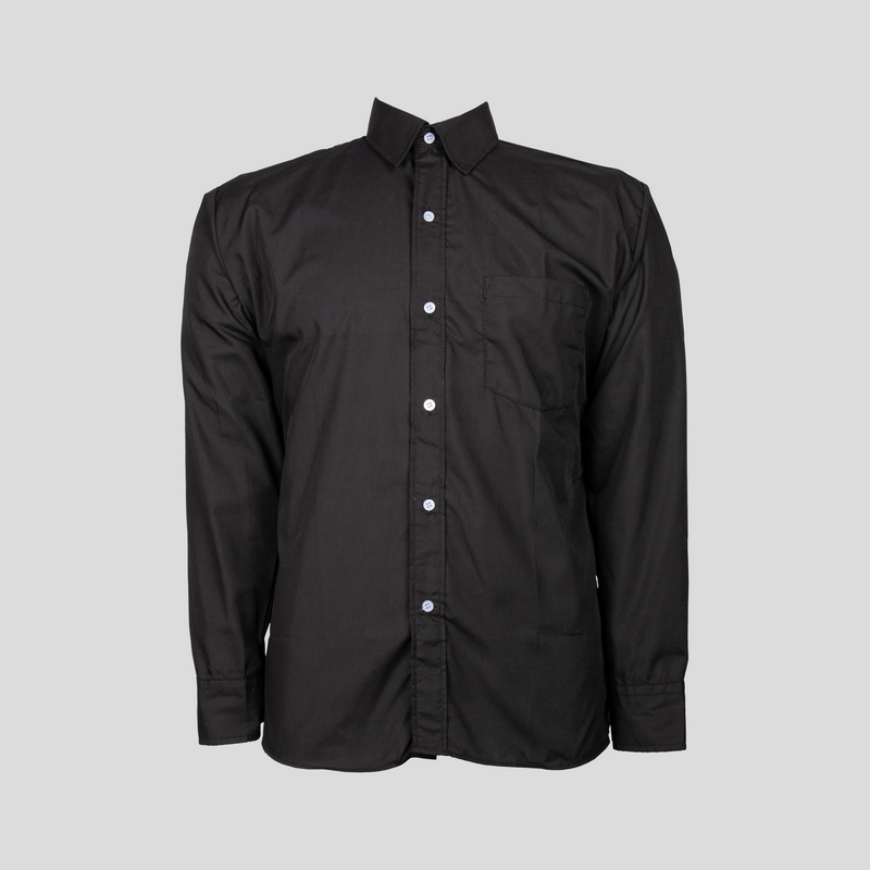 CAMISA LISA NEGRO M  PARA HOMBRE