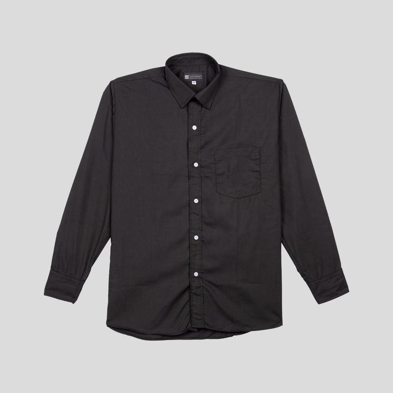 CAMISA LISA NEGRO M  PARA HOMBRE